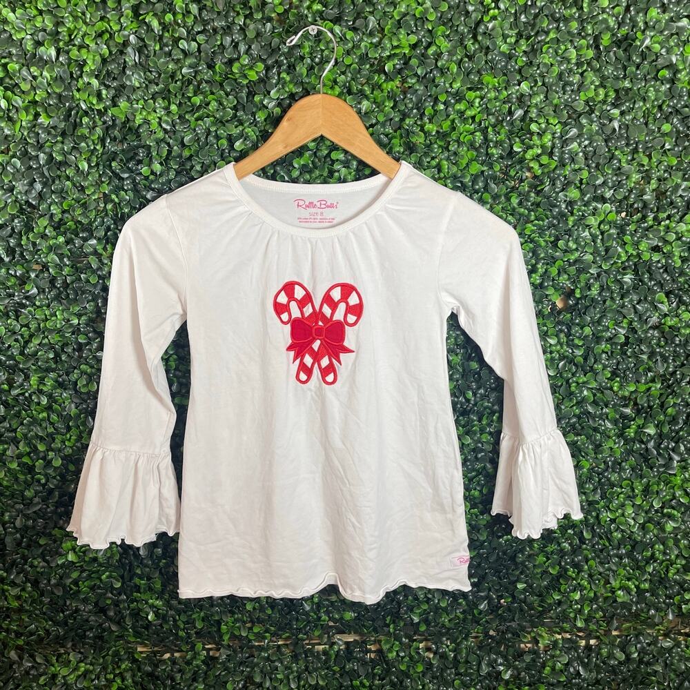 Ruffle Butts, Girls Size 8, Christmas Blouse